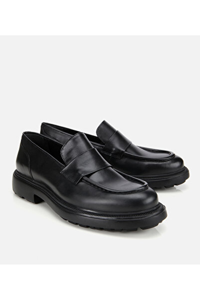Hotiç Erkek Deri Siyah Yumuşak Dokulu Klasik Loafer