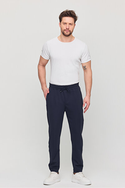 YXC Trend Maker Чоловічі штани Slim Fit з еластичним поясом, застібкою-блискавкою та лікрами, зручні джоггери, сині