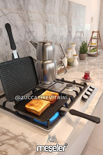 züccaciyevitrini Oaks Granite Casting Hand Toast And Grill Pan 26 Cm Black