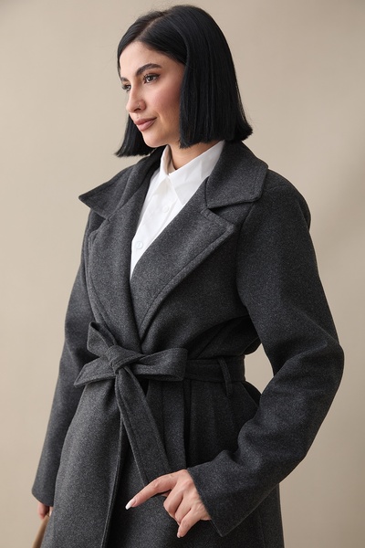 InStyle Henry duplasoros galléros kabát - antracit