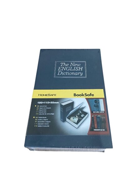 Online Home Market Kitap Görünümlü Gizli Kasa Anahtarlı Çelik Mini Kasa Kilitli Değerli Eşya Kutusu