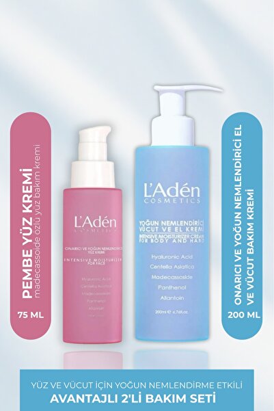 L'Aden Cosmetics Yüz Ve Vücut İçin Yoğun Nemlendirme Etkili Avantajlı 2'li Ba...