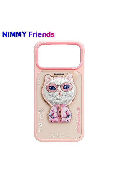 Nimmy iPhone 17 Pro Max Uyumlu MagSafe Stant Özellikl 3D Gözlük Fermuar Kedi ...