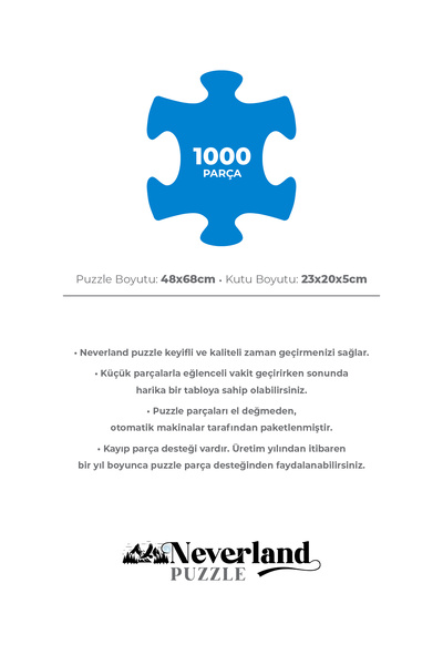 Neverland 1000 Parça Puzzle - Rainy Umbrella Street (Yağmurlu Şemsiyeli Sokak)