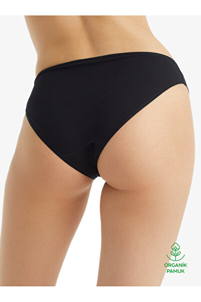 Blackspade Kadın Organik Pamuk Slip Külot 1661 - Siyah
