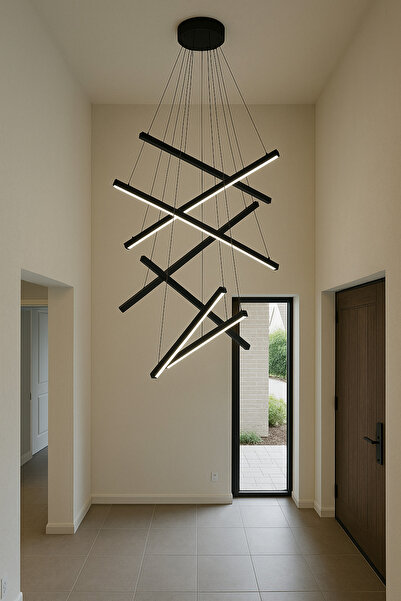 voxlamp lighting solutions Samsung Ledli Loft Yüksek Tavan Sarkıt Led Avize 100cm X7 Adet