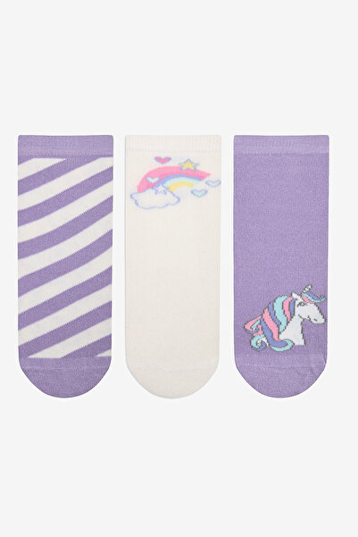 Penti Цветен комплект гнезда за момиче от 3 части с шарки на еднорог