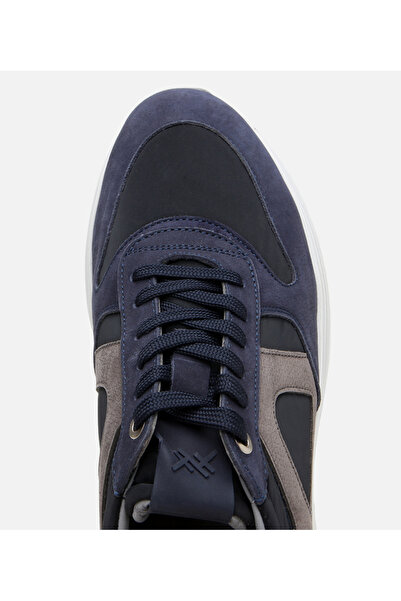 Hotiç Чоловічі замшеві шкіряні темно-сині спортивні кросівки на легкій підошві