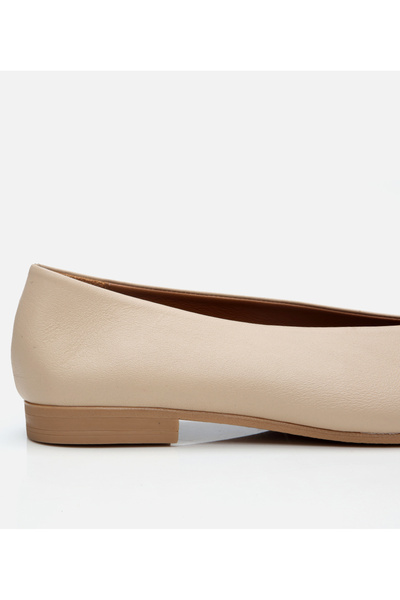 Hotiç Kadın Deri Bej Babet