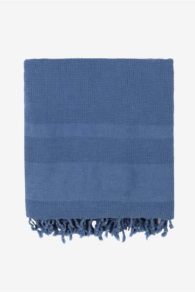 Barine Кам'яний шліфувальний гофрований пештемал денім синій 85X160