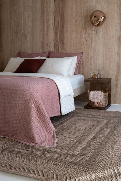 Barine Brick Color Dotty Cotton Bedspread - 240X260