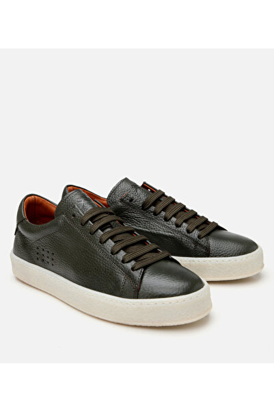 Hotiç Men's Leather Green Casual Shoes