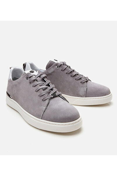 Hotiç Erkek Süet Deri Gri Ultra Hafif Tabanlı Spor Ayakkabı