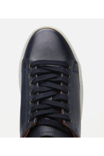 Hotiç Чоловічі шкіряні темно-сині кросівки
