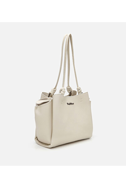 Hotiç Women's Leather Ecru Shoulder Bag