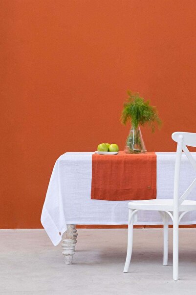 Barine Linen Runner Kiremit 45x160