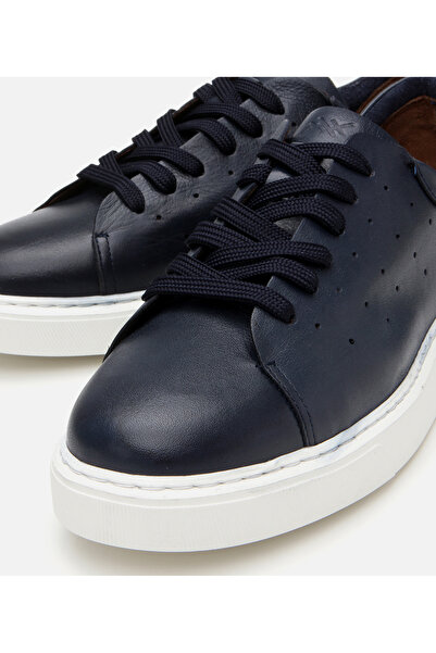 Hotiç Чоловічі шкіряні темно-сині кросівки на легкій підошві