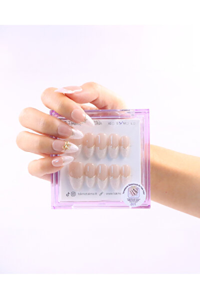 Takma Takma XS Beden 10'lu Ten Rengi Uzun Badem TT1258 Tekrar Kullanılabilir ...