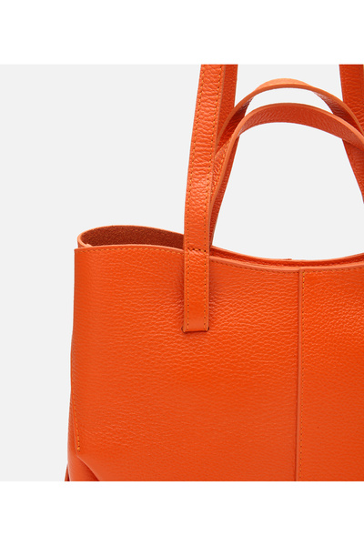 Hotiç Women's Leather Orange Tote Bag