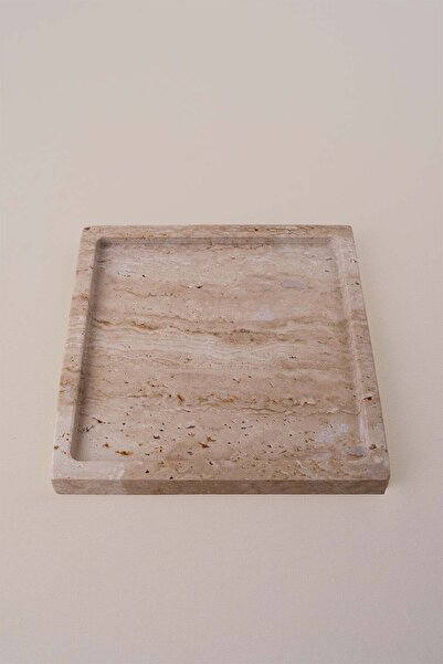 Barine Decorative Marble Tray Natural 18X18 cm