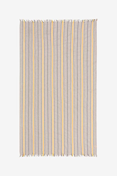 Barine Striped Linen Keten Peştamal Sarı 90x190