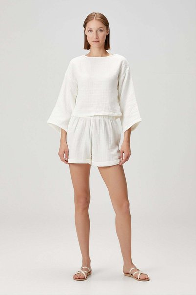 Barine Women's Long Sleeve Blouse Ecru