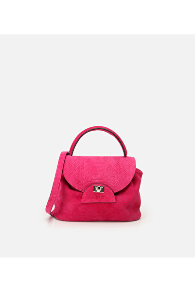 Hotiç Kadın Deri Pembe Kilit Detaylı Omuz Çantası