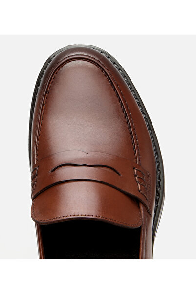 Hotiç Erkek Deri Kahverengi Ultra Hafif Tabanlı Klasik Loafer