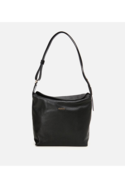 Hotiç Women's Leather Black Adjustable Strap Shoulder Bag