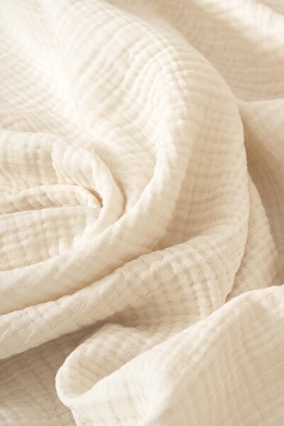 Barine Cocoon Cotton Muslin Baby Blanket Cream