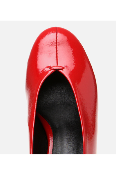 Hotiç Women's Patent Leather Red Thin Heeled Shoes