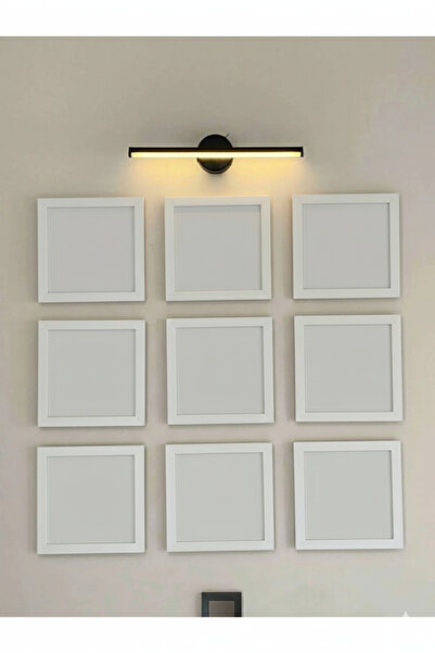 Wooden Factory 9 Adet Beyaz Çerçeve Seti – 20x20 Cm (Dış Ölçü) Kare Duvar Dek...