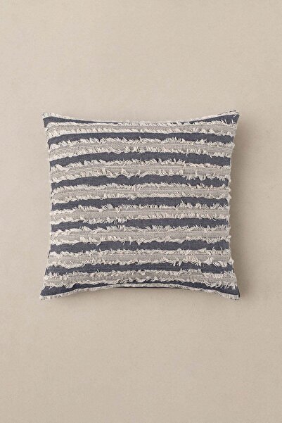 Barine Ascella Throw Pillow Cover Navy Blue
