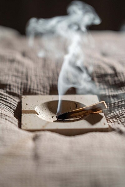 Barine Μαρμάρινο θυμιατήριο και θήκη στάχτη Palo Santo Φυσικό