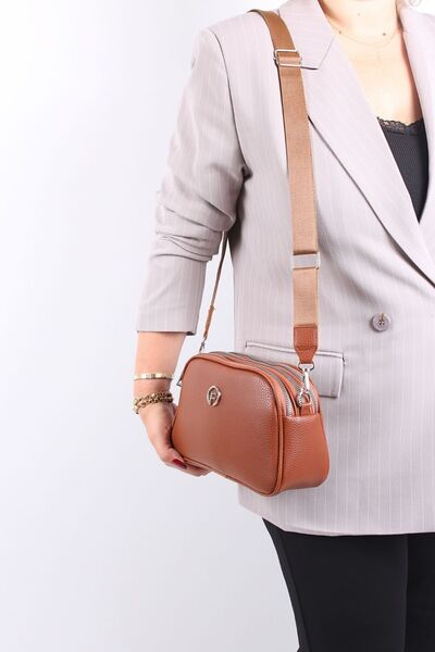 GALB LEATHER Geantă de umăr încrucișată pentru femei din piele moale - Dimens...