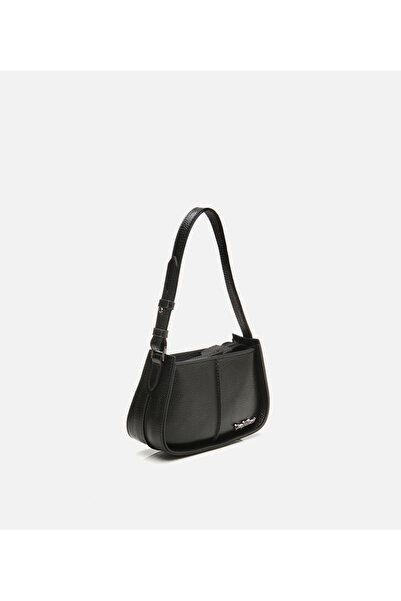 Hotiç Women's Leather Black Adjustable Strap Mini Bag