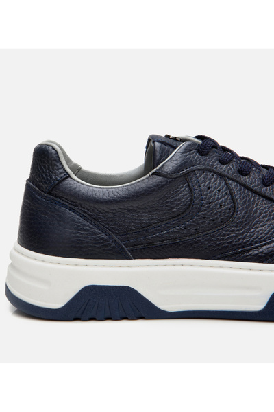 Hotiç Чоловічі шкіряні сині спортивні кросівки на високій підошві