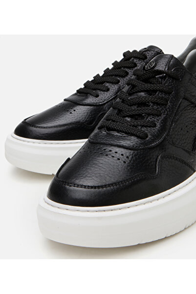 Hotiç Men's Leather Black High-Sole Sports Shoes