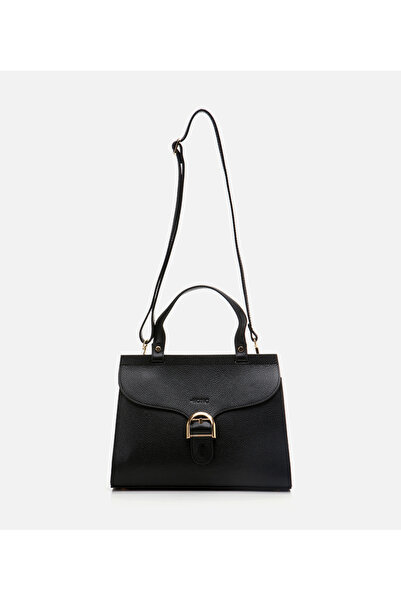 Hotiç Genuine Leather Black Women's Bag