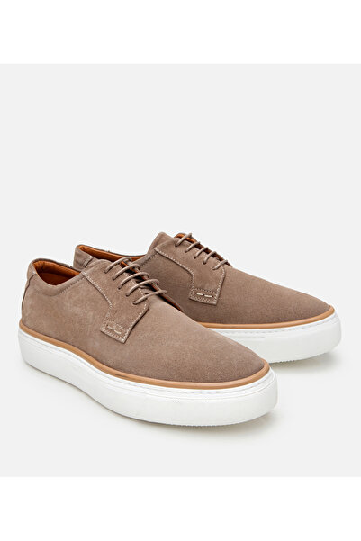 Hotiç Men's Suede Leather Beige Light Sole Casual Shoes