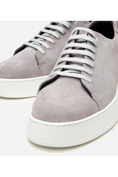 Hotiç Erkek Süet Deri Gri Hafif Tabanlı Spor Ayakkabı