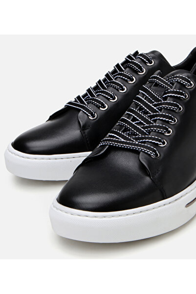 Hotiç Men's Leather Black Casual Shoes