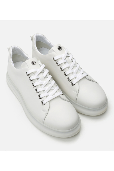 Hotiç Men's Leather Beige Casual Shoes