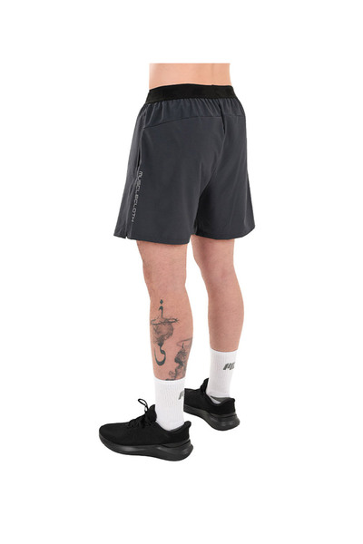 MUSCLECLOTH 2 In 1 Erkek Taytlı Şort Gri Siyah
