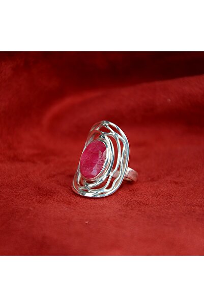 İhsan Çelik HÜNERTAŞ OLTU TAŞ BORSASI خاتم فضة بحجر الياقوت