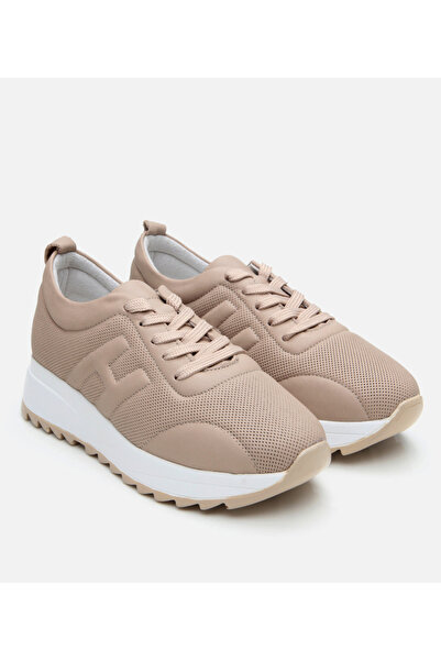 Hotiç Pantofi sport confortabili din piele bej de damă