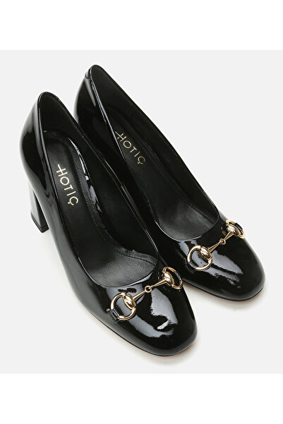 Hotiç Women's Leather Black Thick Heel
