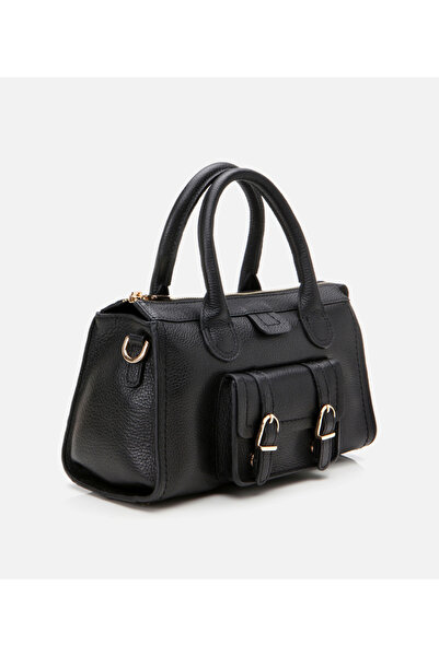 Hotiç Genuine Leather Black Women's Bag