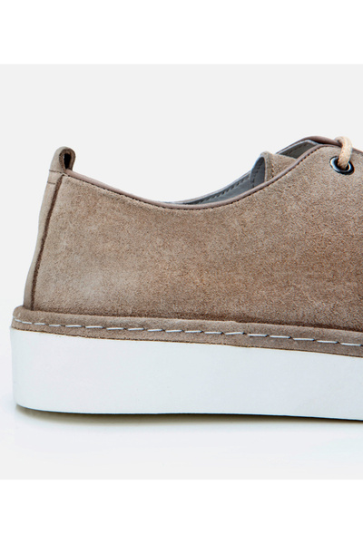 Hotiç Genuine Leather Beige Men's Casual Shoes