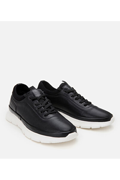 Hotiç Černá pánská sportovní obuv z pravé kůže